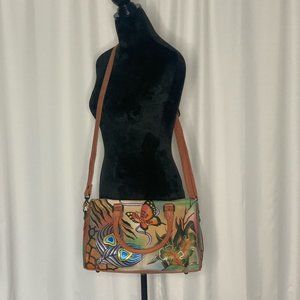 NEW Anna by Anuschka Zip Around Satchel Handbag